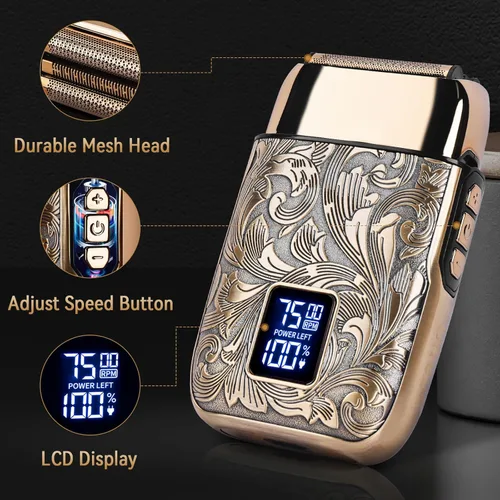 Miniatura 3 de Ufree Close Shave - Afeitadoras eléctricas para hombres, maquinilla de afeitar eléctrica de 3 velocidades, afeitadoras de cabeza calva, recortadora