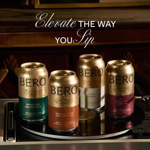 Miniatura 3 de BERO Kingston Golden Pils, Edge Hill Hazy IPA & Noon Wheat Variedad de Cerveza Sin Alcohol (3 x 6 Paquetes), 18 Latas de Cerveza Artesanal de Tom