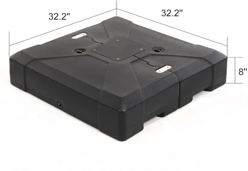 Miniatura 5 de PURPLE LEAF DY1100 Base de sombrilla para patio, cuadrada, rellena de arena y agua, 32.2" X 32.2