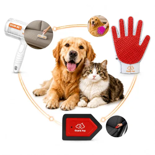 Miniatura 14 de Pet Hair Removal for Home & Car 3-in-1 – Reusable Dog & Cat Removal Kit with Pet Tool, Glove, Mini Detail Cleaning & Furniture Hair Remover for