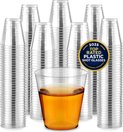 Miniatura 10 de Stock Your Home Vasos de chupito de 2 onzas – 250 mini vasos de chupito de plástico (2 onzas) vasos desechables transparentes para chupitos