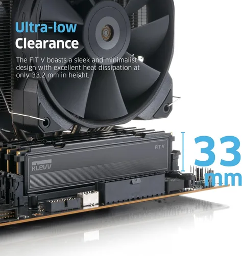 Miniatura 3 de KLEVV FIT V DDR5 32 GB (2x16GB) 5600 MHz CL30 SK Hynix A-Die 1.25V Memoria Ram de escritorio para juegos XMP 3.0 / AMD Expo Ready - Negro