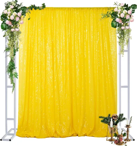 Miniatura 17 de DUOBAO Cortinas de lentejuelas 2 paneles de 2 x 8 pies, cortina de fondo con purpurina arcoíris para fiestas de Navidad, cortinas de secuencia