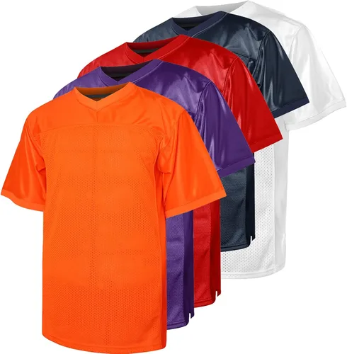Camiseta de fútbol en blanco, camiseta de fútbol liso de la práctica de malla deportiva de hip hop de los años 90