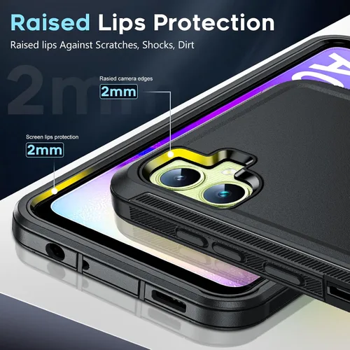 Miniatura 4 de LeYi Funda compatible con Samsumg Galaxy A05 4G: Galaxy A05 4G con resistente a los golpes, 3 en 1 de cuerpo completo, protección resistente