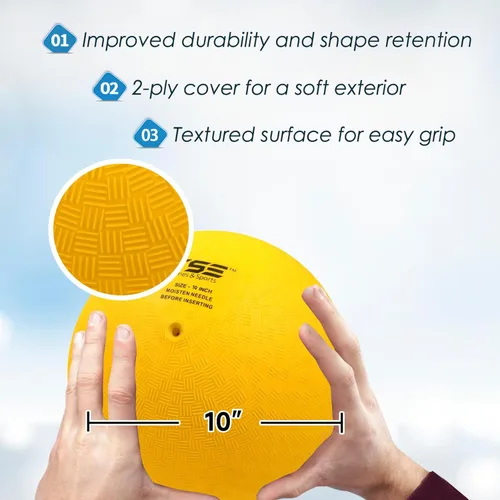 Miniatura 2 de GSE Games & Sports Expert Pelotas inflables para parque infantil, kickball, pelota de Dodge con rebote, balonmano. Ideal para 4 juegos de pelota