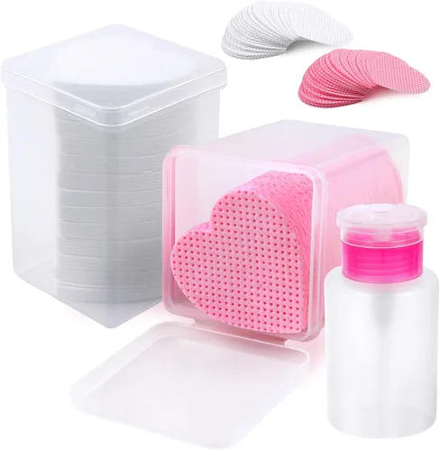 Miniatura 13 de 400 Almohadillas de Algodón para Uñas, 1 Botella Dispensadora con Bomba Desplegable, Toallitas Súper Absorbentes y Suaves de Tela No Tejida