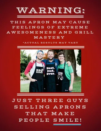 Miniatura 9 de ApronMen - Funny Apron For Men - BBQ Gifts for Men & Unique Gifts for Fathers - Mens Black Aprons for Grilling Amigo con la comida