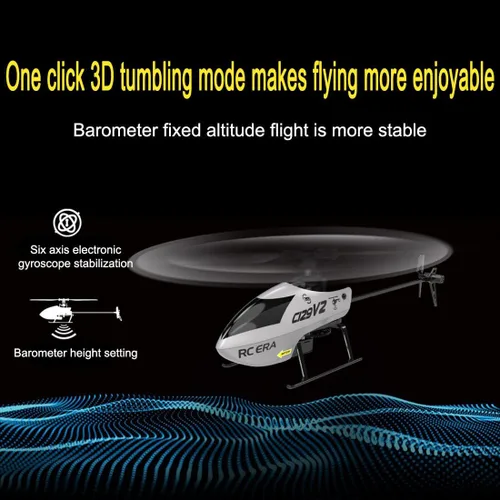 Miniatura 6 de C129V2 Helicóptero de control remoto, 4 canales 2.4GHz RC avión con giroscopio de 6 ejes, giroscopio 3D, retención de altitud, despegue con una