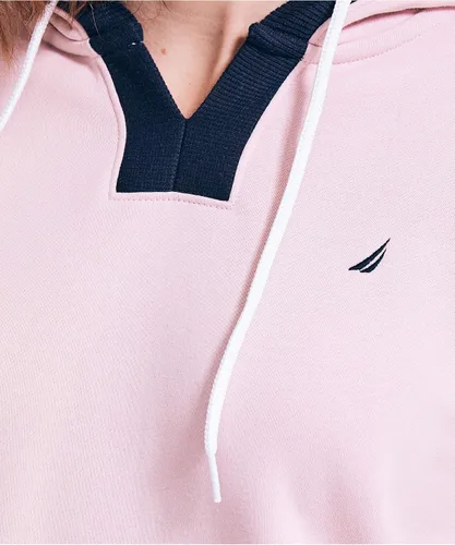 Miniatura 5 de Nautica Sudadera con capucha de cuello dividido de ajuste clásico para mujer