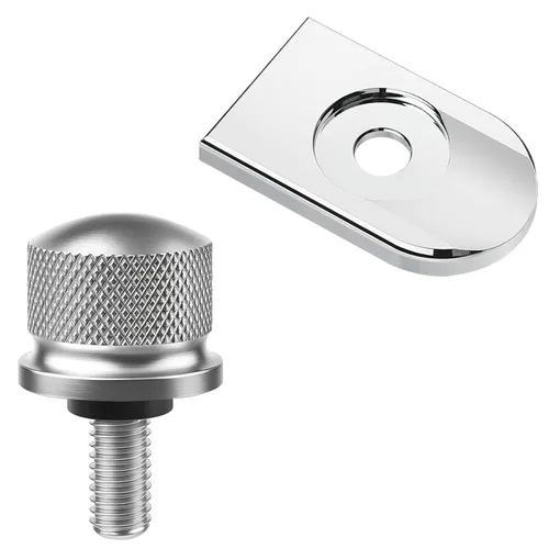 Miniatura 11 de Tornillo de perno de asiento de aleación de aluminio negro adecuado para Harley Davidson 1996-2024 (1 perno)