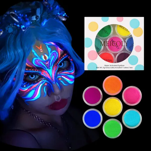 Miniatura 7 de MEICOLY Delineador de ojos activado por agua, delineador de ojos Hydra reactivo a los rayos UV, delineador de ojos gráfico de 7 pasteles