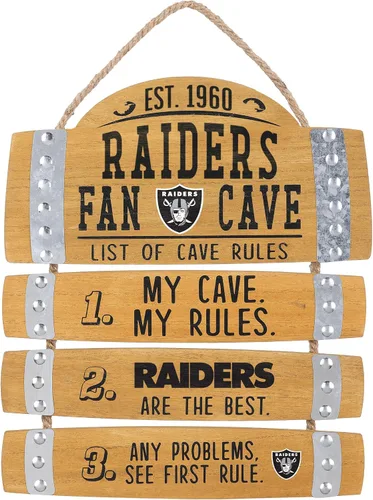 Miniatura 13 de FOCO Letrero colgante de pared con logotipo de equipo de la NFL