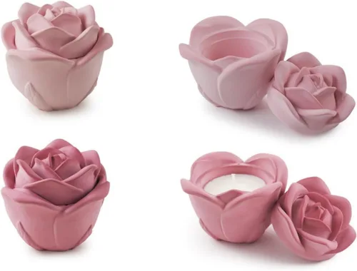 Miniatura 3 de 1 juego de moldes de resina para tarros de velas, moldes de silicona con tapa para fundición de resina epoxi para caja de almacenamiento de joyas