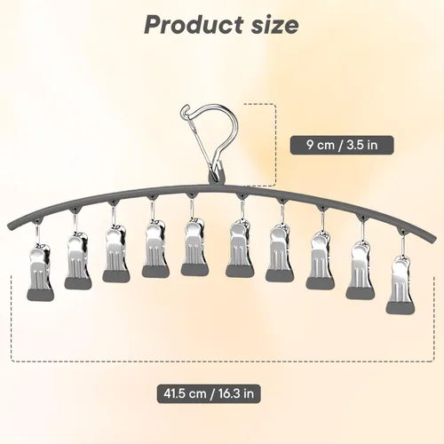 Miniatura 5 de Organizador de leggings para armario, paquete de 2 ganchos de núcleo de acero ArtHonor con clips con capacidad para 20 leggings, pantalones, jeans