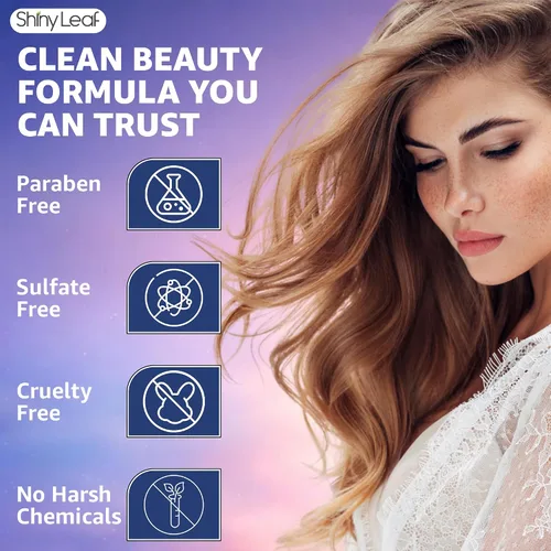 Miniatura 4 de Shiny Leaf Paquete de champú para el crecimiento del cabello, juego de champú bloqueador y péptido DHT, champús antiadelgazamiento con biotina