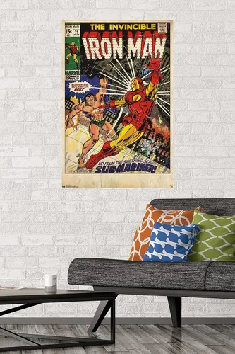Miniatura 2 de Trends International 24 x 36 pulgadas Marvel Comics - Iron Man - Póster de pared con cubierta #25, 24 x 36 pulgadas, versión premium sin marco