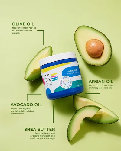 Miniatura 2 de DEYA Emergencia Reparadora Hidratante Máscara de Emergencia Reparadora Proteína Hidratante con Aceites de Argán, Oliva, Macadamia y Aguacate. 16 OZ