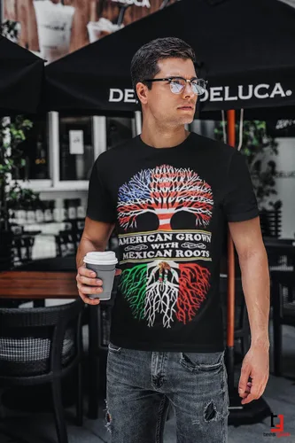 Miniatura 4 de American Grown Mexican Roots - Camiseta divertida
