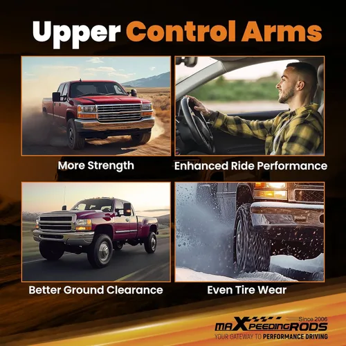 Miniatura 8 de maXpeedingrods Brazo de control superior elevado de 2-4 pulgadas para Chevy Silverado/GMC Sierra 1500 1999-2006