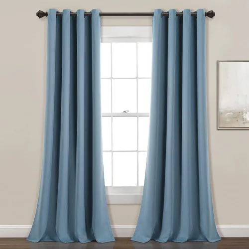 Miniatura 36 de Lush Decor Paneles de cortina opacas con aislamiento y ojales, par, 52 pulgadas de ancho x 84 pulgadas de largo, neutro, diseño clásico moderno