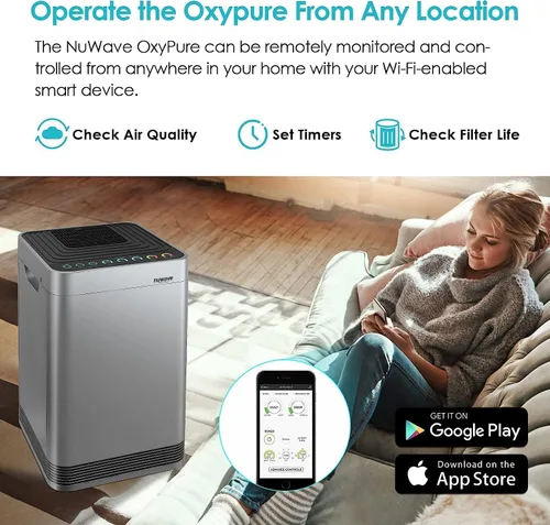 Miniatura 6 de Nuwave OxyPure - Purificadores de aire ultra limpios para habitaciones extra grandes, oficina, sistema de filtración de 5 etapas con 4 filtros HEPA