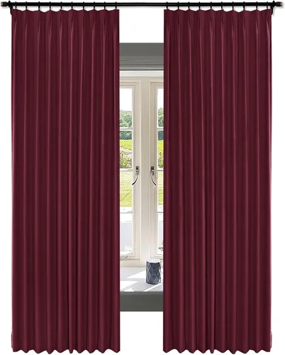 Miniatura 28 de Fcosie Juego de 2 paneles de cortinas opacas extralargas de 120 pulgadas de largo, cortinas de doble capa para oscurecer la habitación, paneles
