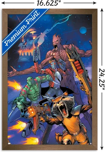 Miniatura 3 de Trends International Marvel Comics Guardianes de la Galaxia - Póster de pared con gritos grupales, 14.72 x 22.37 pulgadas, versión enmarcada