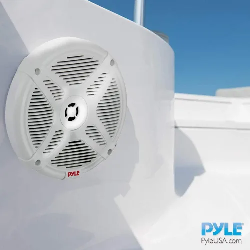 Miniatura 7 de Pyle Altavoces marinos de 6.5 pulgadas, par de altavoces coaxiales de 2 vías a prueba de agua Sistema de sonido estéreo de audio con soporte