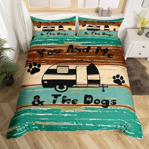 Miniatura 12 de Erosebridal Camper Bedding - Juego de ropa de cama de 2 piezas, estilo rústico de granja, juego de ropa de cama de campamento para adolescentes