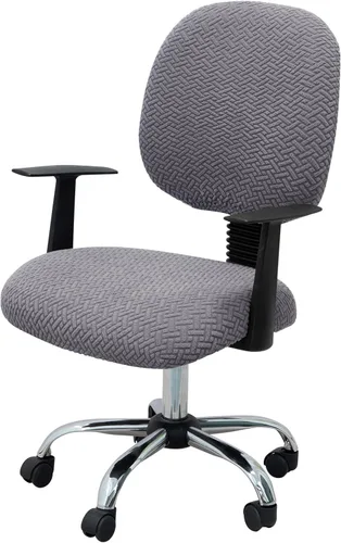 Miniatura 13 de MIFXIN - Fundas elásticas para silla de oficina de Jacquard, 2 piezas para sillas de escritorio o de la computadora, protector universal