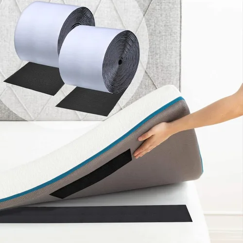 Miniatura 10 de TEUVO 4.3 in x 19.7 ft (19.7 pies) antideslizantes para cojines de sofá, tiras de almohadillas para colchón que evitan que el colchón de la cama