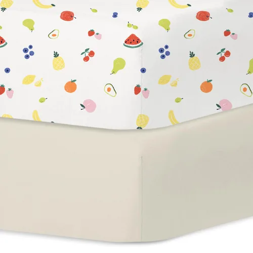 Miniatura 22 de Little Grape Land Sábanas Pack and Play Sábanas para Minicuna Suaves y Transpirables Sábanas Pack N Play, Sábana Bajera para Parque de Juegos Floral