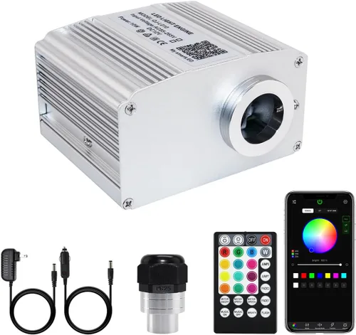 Miniatura 20 de AMKI Motor de fuente de luz de 32W con doble puerto de alta luminosidad, modo de sonido parpadeante, control remoto/APP, RGBW, para kit de luz