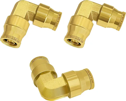 Miniatura 11 de Siptenk 1/2 DOT Air Line Fittings 5PCS, unión recta de latón 1/2 "OD Air Brake Line Fittings Quick Push to Connect Fittings for Truck Trailers