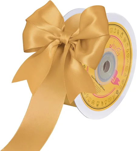 Miniatura 116 de Cinta de satén blanca antigua de doble cara de 1-1/2 pulgadas x 50 yardas, cinta de poliéster para envolver regalos, día de San Valentín, bodas