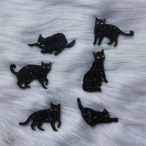Miniatura 5 de Molde de resina para gatos, lindos moldes de silicona epoxi para colgante, molde de fundición para joyería de bricolaje, collar, aretes, ornamento