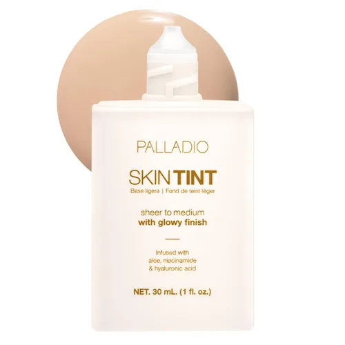 Miniatura 13 de Palladio Tinte para la piel con aloe, niacinamida y ácido hialurónico, cobertura transparente a media, acabado brillante, maquillaje de base ligero