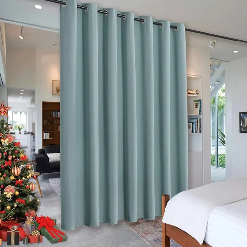 Miniatura 65 de RYB HOME - Cortinas extra largas con bloqueo de luz, persianas opacas insonorizadas para privacidad para cine en casa, oficina, fondo de patio, sala