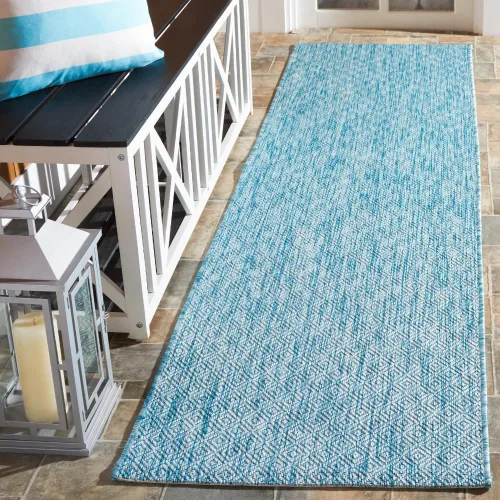Miniatura 52 de SAFAVIEH Courtyard Collection CY8520 - Alfombra decorativa sólida para interiores y exteriores, impermeable, fácil limpieza, 2 x 3 pies 7 pulgadas