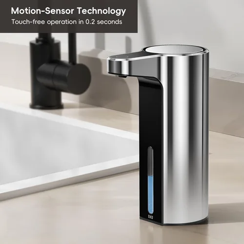 Miniatura 5 de EKO Aroma - Dispensador automático de jabón líquido de 9 onzas líquidas, recargable y resistente al agua para cocina y baño, con control de volumen