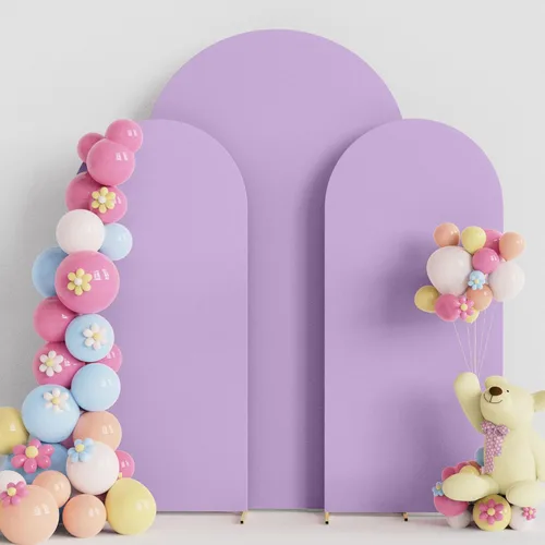 Miniatura 25 de Putros Funda para Arco de Boda 7.2 pies, Cubiertas de Soporte de Fondo Chiara de Spandex Negro Ajustado con Parte Superior Redonda de 6 pies, Juego