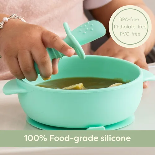 Miniatura 7 de UpwardBaby Cuchara de autoalimentación – Barrera antiestrangulamiento – Cucharas de silicona para bebés pequeños utensilios para el hogar y viajes