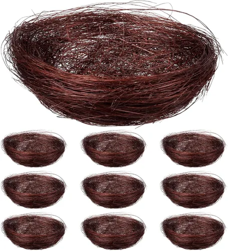 Hemoton 10 piezas de ratán para pájaros hechos a mano, nido de pájaros secos, casa para exteriores, jardín, patio, hogar, fiesta, decoración de boda