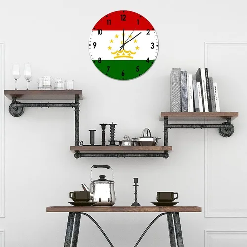Miniatura 493 de Cheyan Reloj de pared con bandera de Canadá de 12 pulgadas, silencioso, sin tictac, de PVC, funciona con pilas, reloj redondo decorativo, regalo