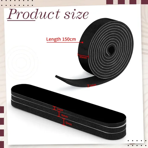 Miniatura 2 de Outus 23 piezas de cinta reductora de tamaño de sombrero, inserto de espuma, rollo de cinta reductora autoadhesiva (negro)