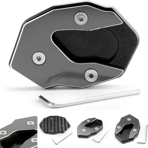 Miniatura 10 de Soporte lateral soporte ampliador pad para KAWASAKI 17-18 Versys-X300 Negro