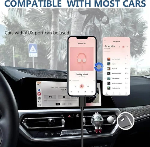 Miniatura 6 de Cable auxiliar para iPhone (certificado MFi de Apple), cable de audio Lightning a 1/8 pulgadas, 3.3 pies, adaptador de conector de auriculares