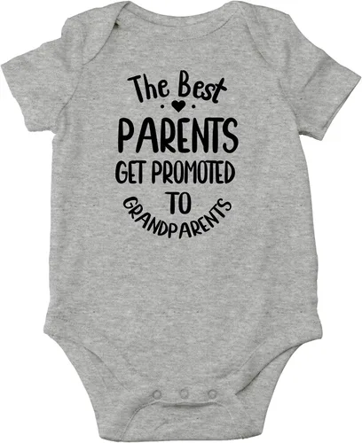Miniatura 13 de CBTwear The Best Parents Get Promoted to Grandparents Baby Bodysuit - Divertido traje infantil - Humor infantil