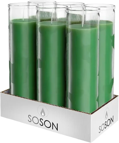 Miniatura 15 de Simply Soson - Velas de pilar blancas de 2x8 pulgadas de 7 días en vidrio, juego de 3, hasta 90 horas de tiempo de quemado, sin fragancia, velas